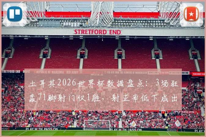 土耳其2026世界杯数据盘点：3场狂轰71脚射门仅1胜，射正率低下成出局主因